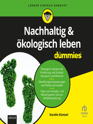 cover image of Nachhaltig & ökologisch leben für Dummies